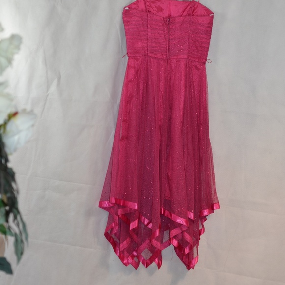 Sparkle Pink Tulle Hankercheif Dress SZ 5/6 Morgan & Co - Picture 8 of 8